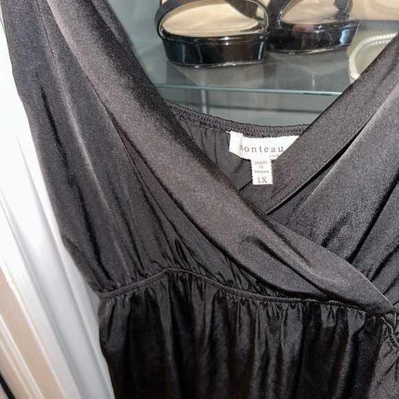 Black silky wrap dress Size 1XL - Picture 4 of 5